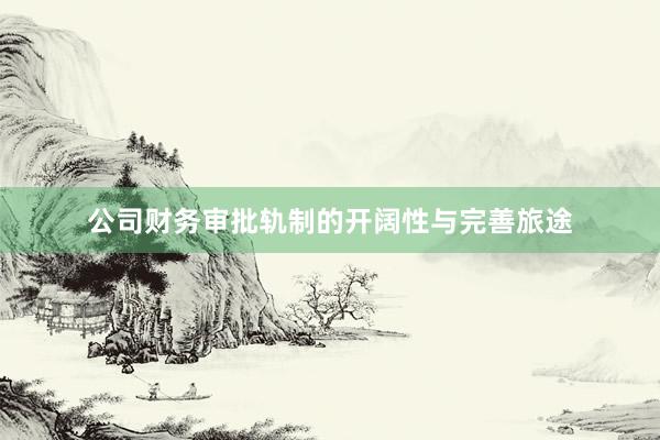 公司财务审批轨制的开阔性与完善旅途