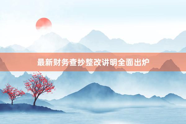 最新财务查抄整改讲明全面出炉