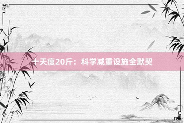 十天瘦20斤：科学减重设施全默契